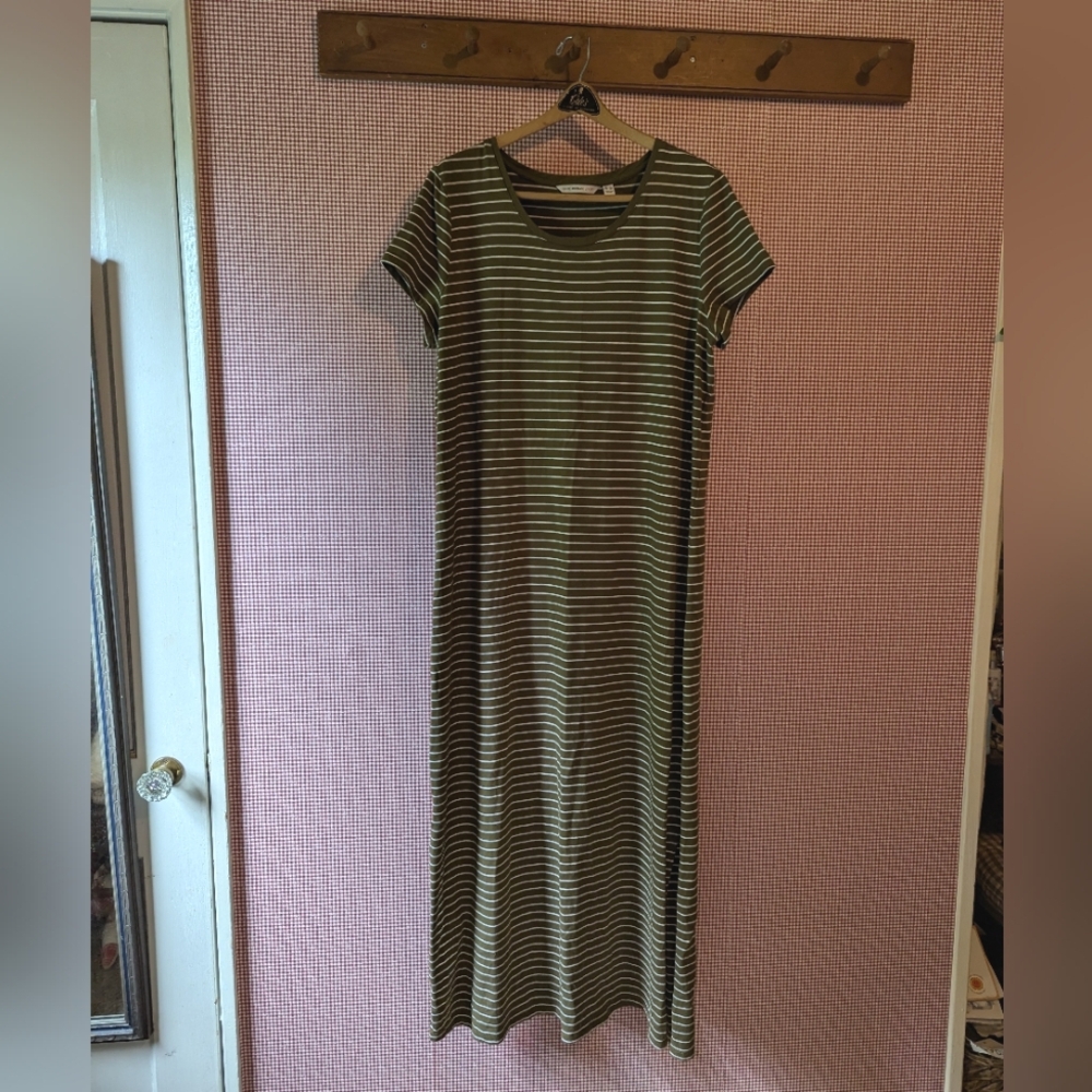 Isaac mizrahi striped tee shirt dress L